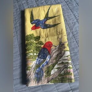 Colorful Bird Print Towel